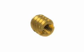 Solid Brass Threaded Insert - 1/4-20 x 1/2" Length