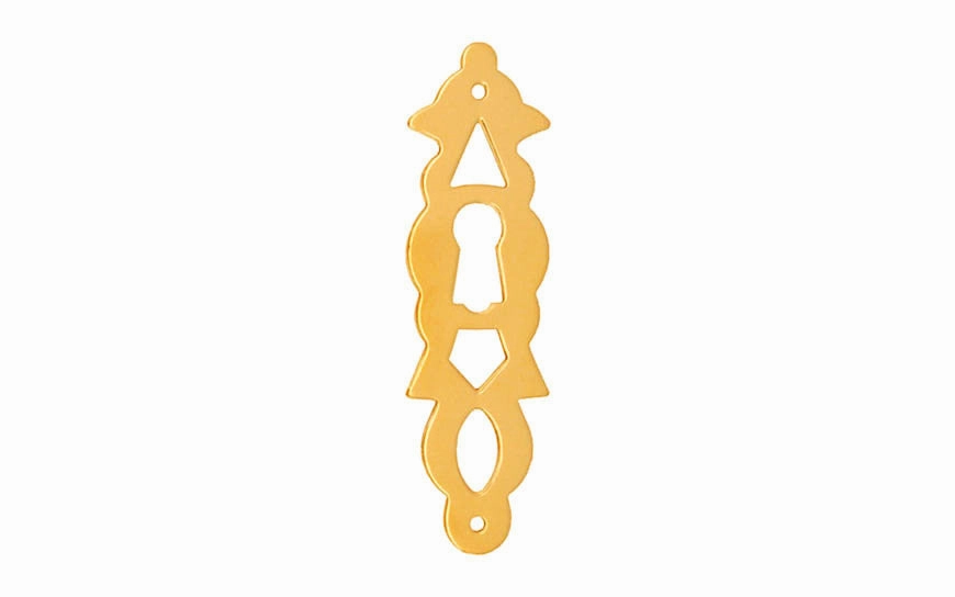 Solid Brass Vertical Chippendale Keyhole