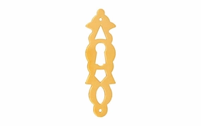Solid Brass Vertical Chippendale Keyhole