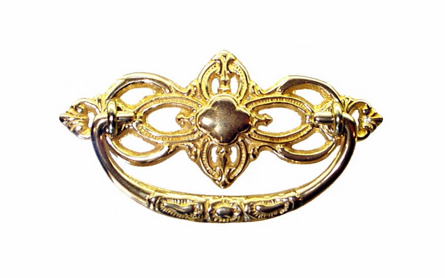 Solid Brass Victorian Drop Pull ~ 3" On Centers