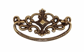 Solid Brass Victorian Drop Pull ~ 3" On Centers