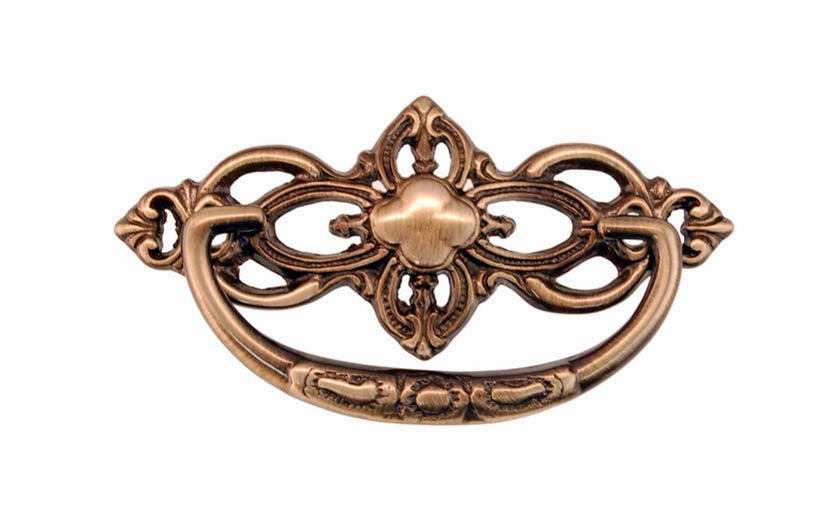 Solid Brass Victorian Drop Pull ~ 3" On Centers