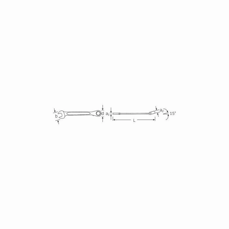 Stahlwille 41172424 Combination Offset Ratcheting Spanner