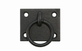 Stainless Pull Ring with Black Textured Finish