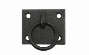 Stainless Pull Ring with Black Textured Finish