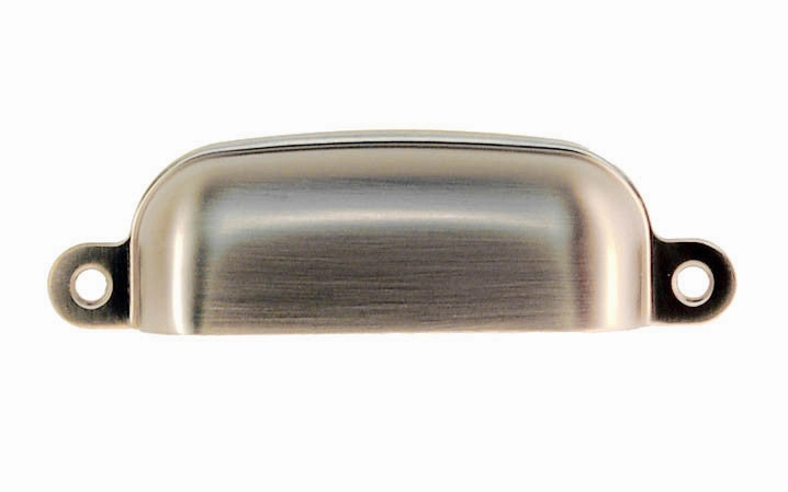 Stamped Brass Bin Pull ~ 3-1/4" On Centers