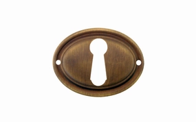 Stamped Brass Horizontal Oval Keyhole