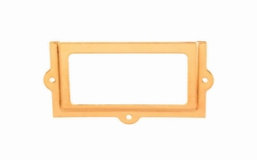 Stamped Brass Label Holder ~ 2-3/8" x 1-1/4"