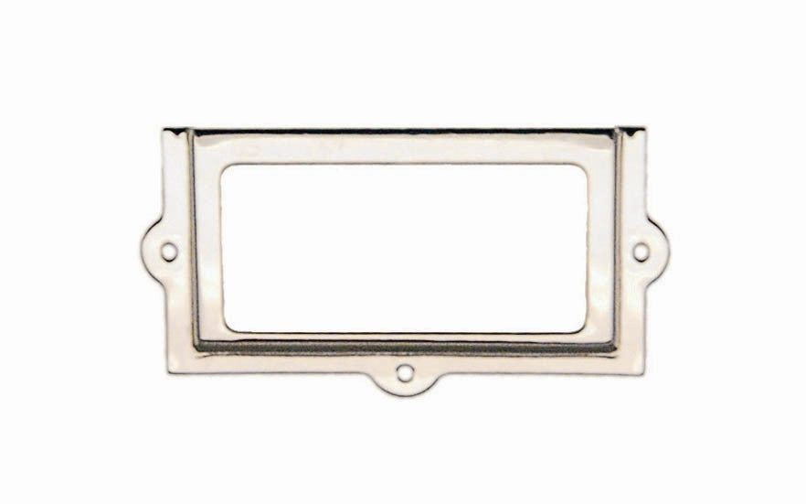 Stamped Brass Label Holder ~ 2-3/8" x 1-1/4"