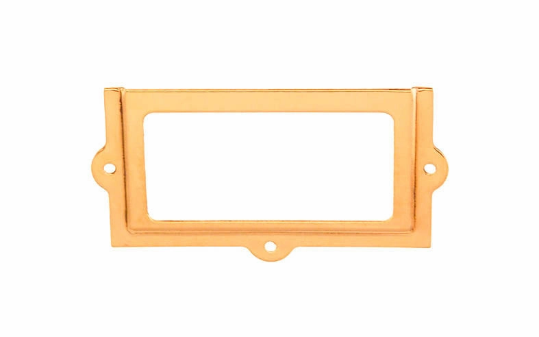 Stamped Brass Label Holder ~ 2-3/8" x 1-1/4"