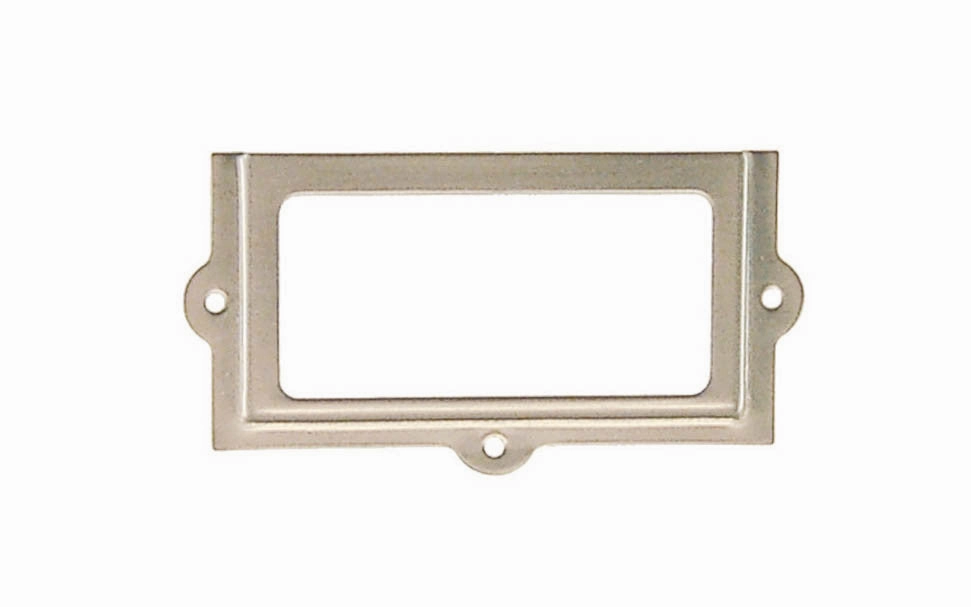 Stamped Brass Label Holder ~ 2-3/8" x 1-1/4"