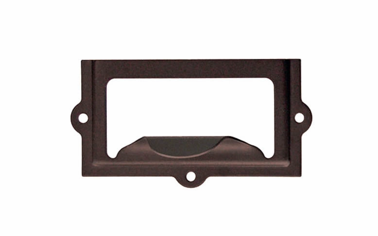 Stamped Brass Label Holder with Pull ~ 2-3/8" x 1-1/4"