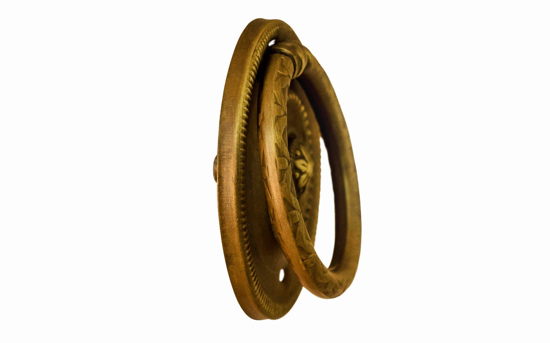 Stamped Brass Ornate Ring Pull ~ Smaller Size