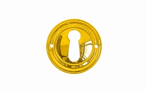 Stamped Brass Round Keyhole