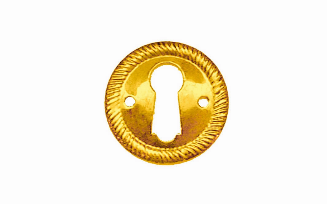 Stamped Brass Round Keyhole