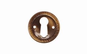 Stamped Brass Round Keyhole