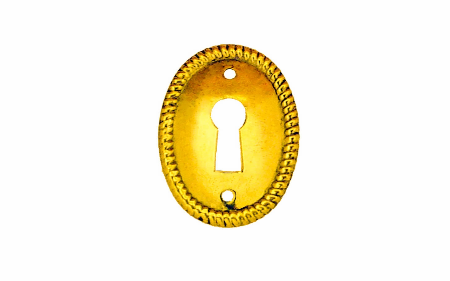 Stamped Brass Vertical Oval Keyhole