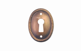 Stamped Brass Vertical Oval Keyhole