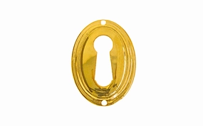 Stamped Brass Vertical Oval Keyhole