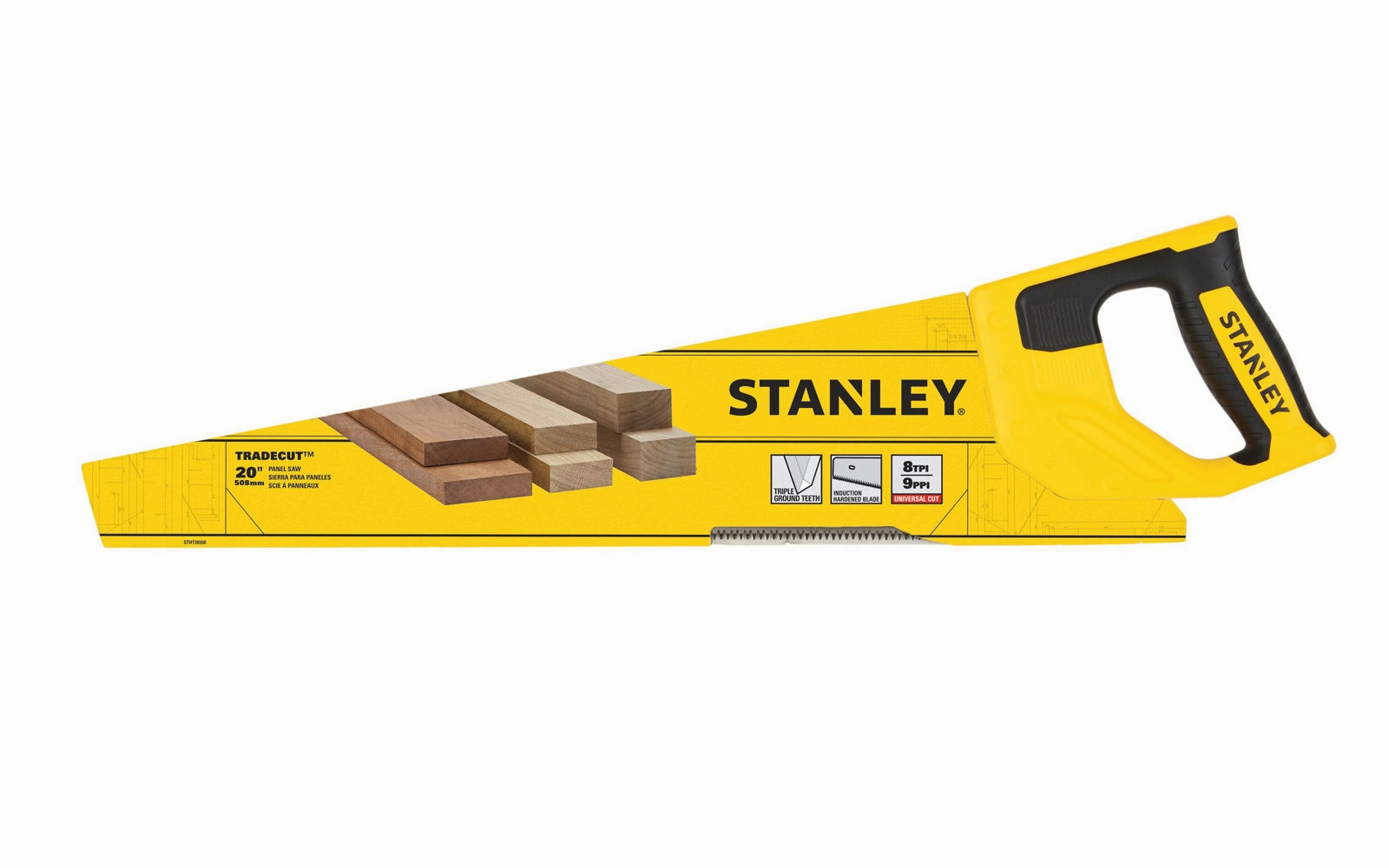 Stanley 20" Panel Handsaw "Tradecut" - 8 TPI ~ STHT20350