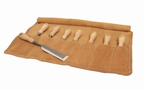 Stanley 8-Piece "Sweetheart" Socket Chisel Set with Leather Roll