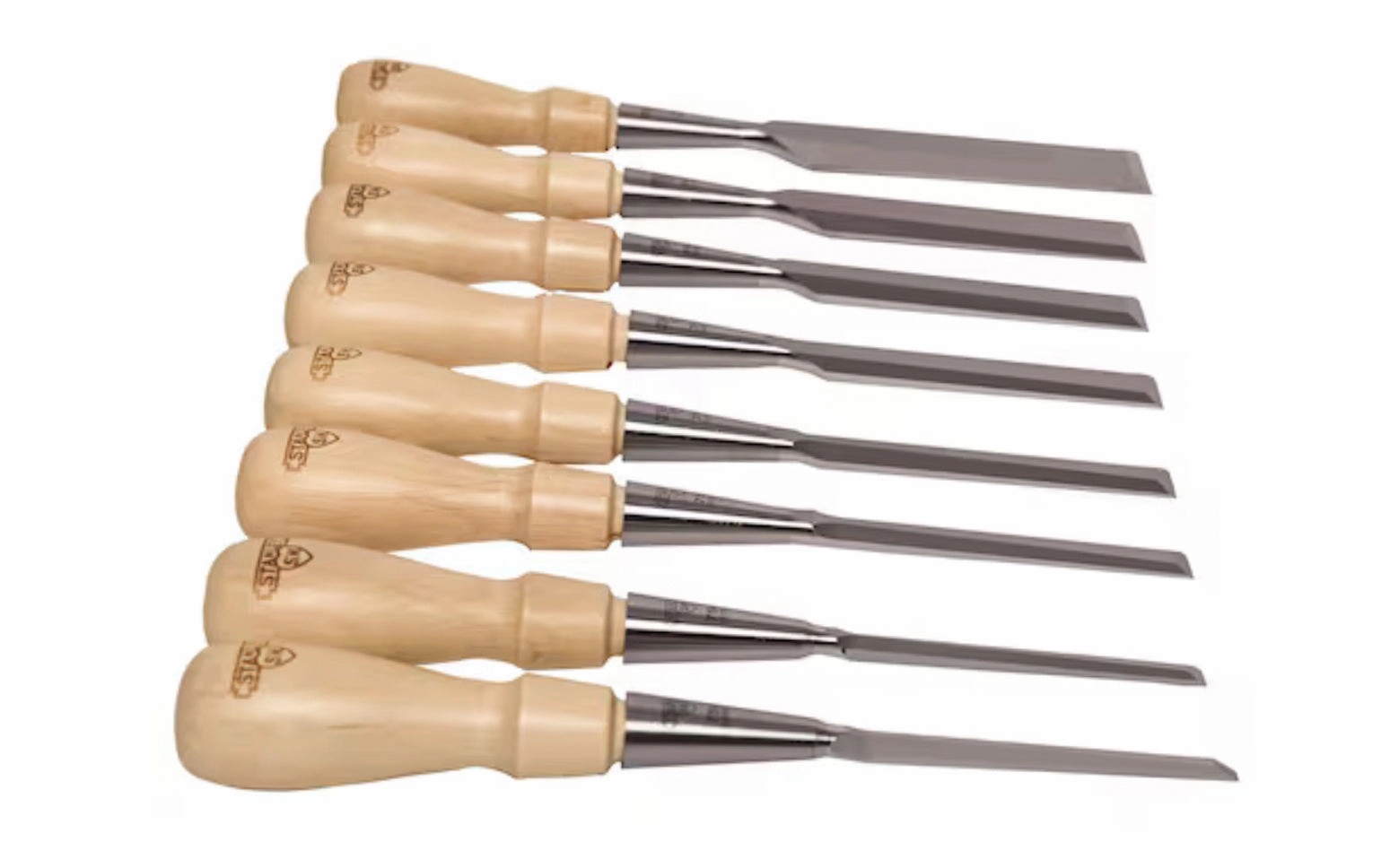 Stanley 8-Piece "Sweetheart" Socket Chisel Set with Leather Roll