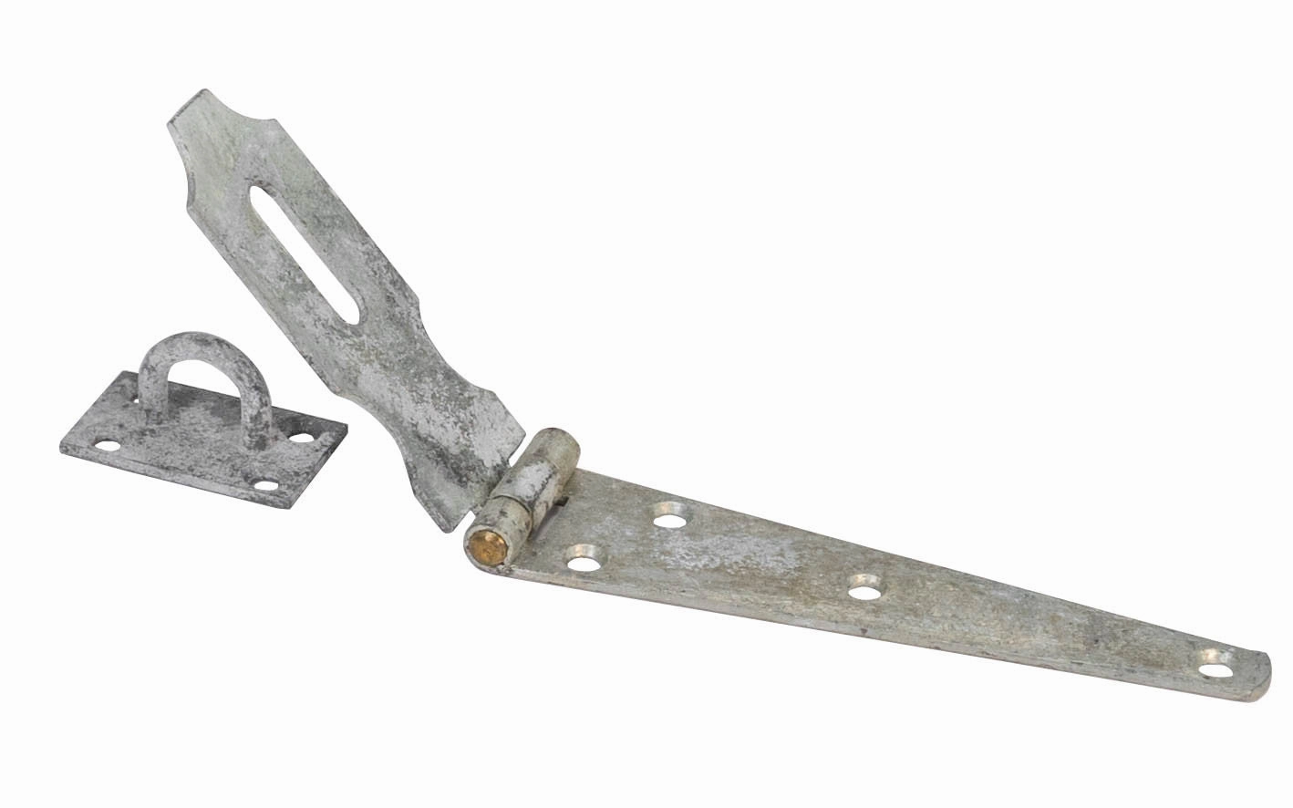 Stanley Galvanized 6" Hinge Hasp ~ Solid Brass Pin