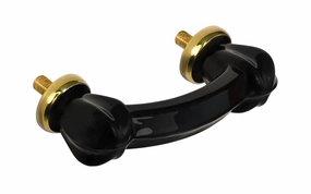 Star-Shaped Glass Drawer Pull ~ Black