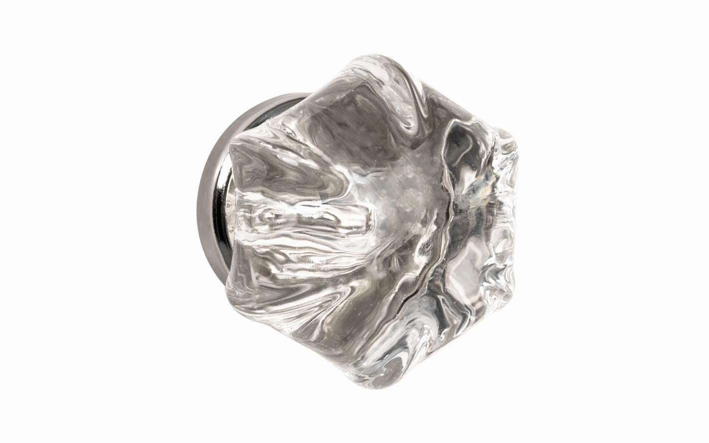 Star-Shaped Glass Knob ~ Clear
