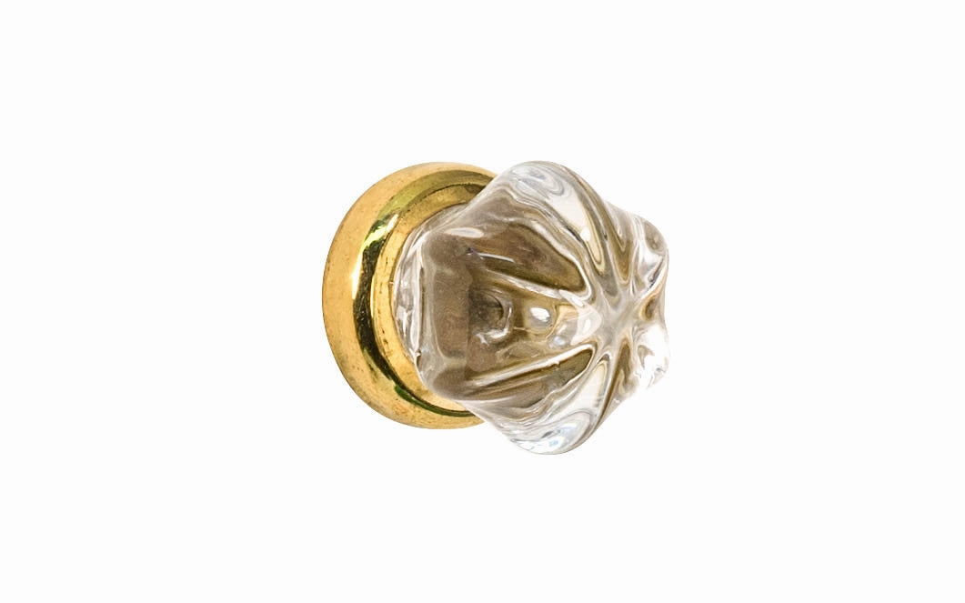 Star-Shaped Glass Knob ~ Clear
