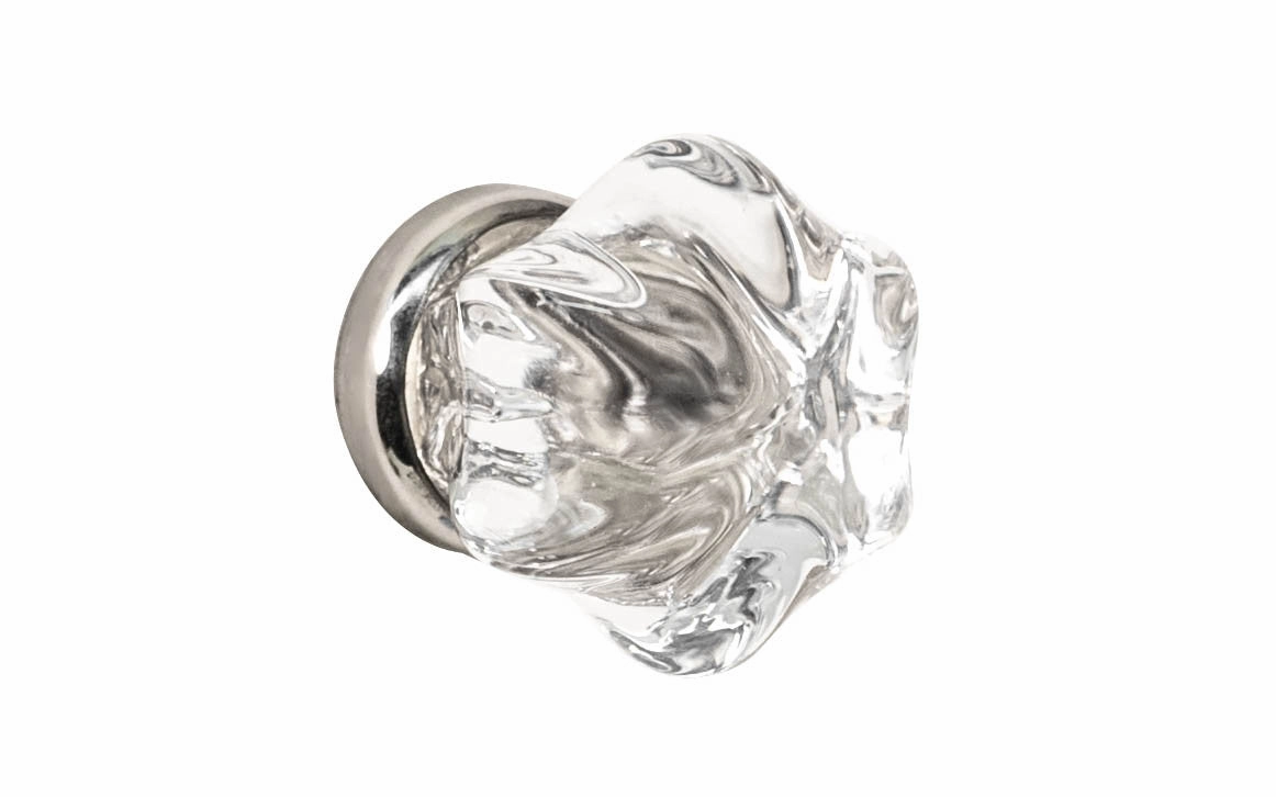 Star-Shaped Glass Knob ~ Clear