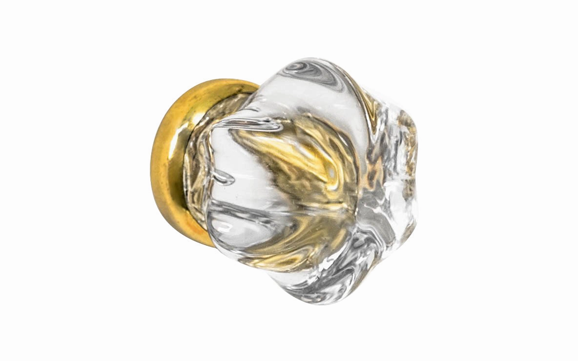 Star-Shaped Glass Knob ~ Clear