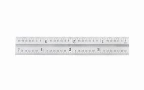 Starrett 4" Blade for Combo Square - 1/32", 1/64", 1/50", 1/100" Grads