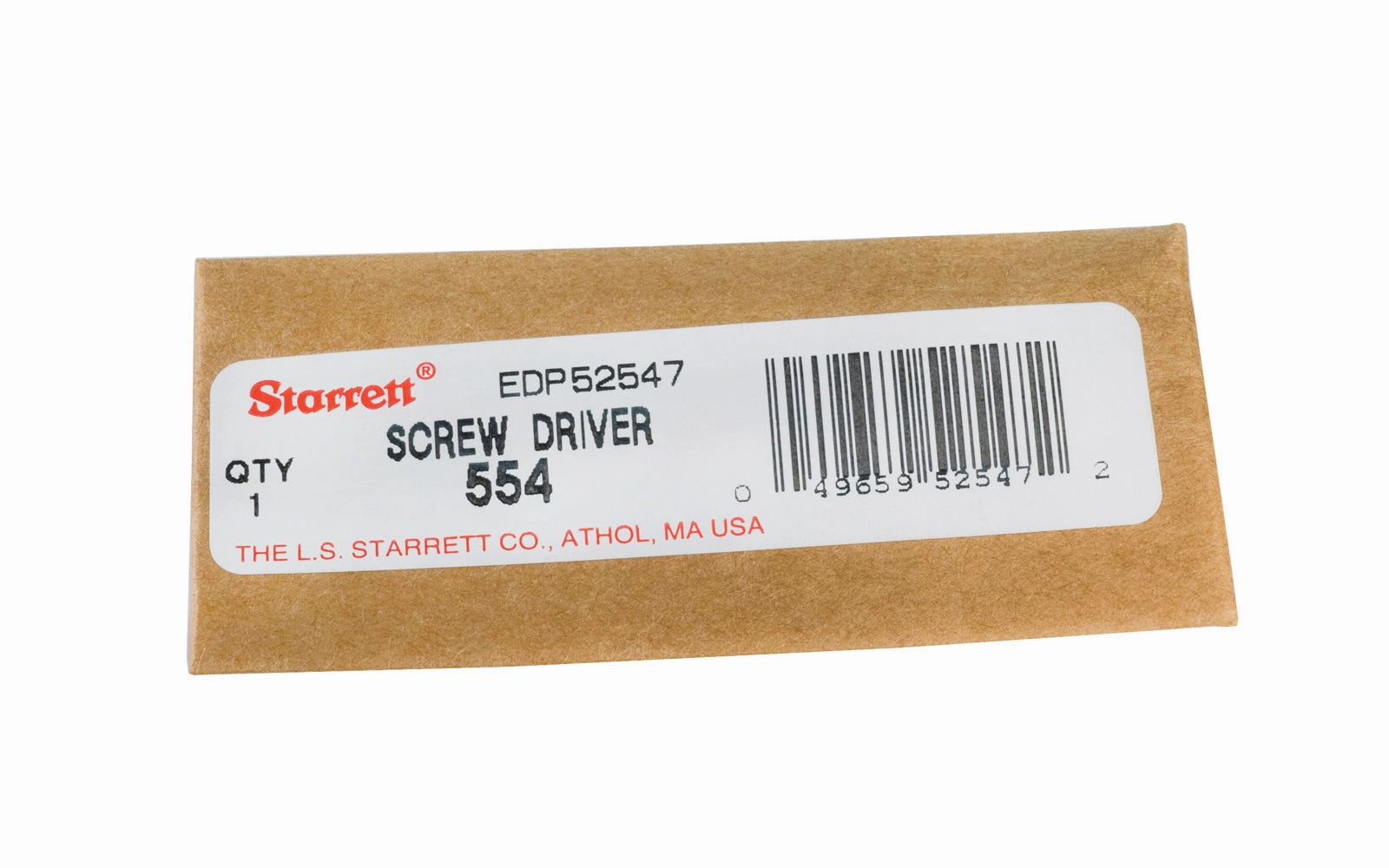 Starrett 554 Mini Slotted Screwdriver