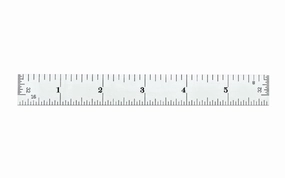 Starrett 6" End Read Semi-Flex Rule - 1/8", 1/16", 1/32", 1/64", 4R Grads