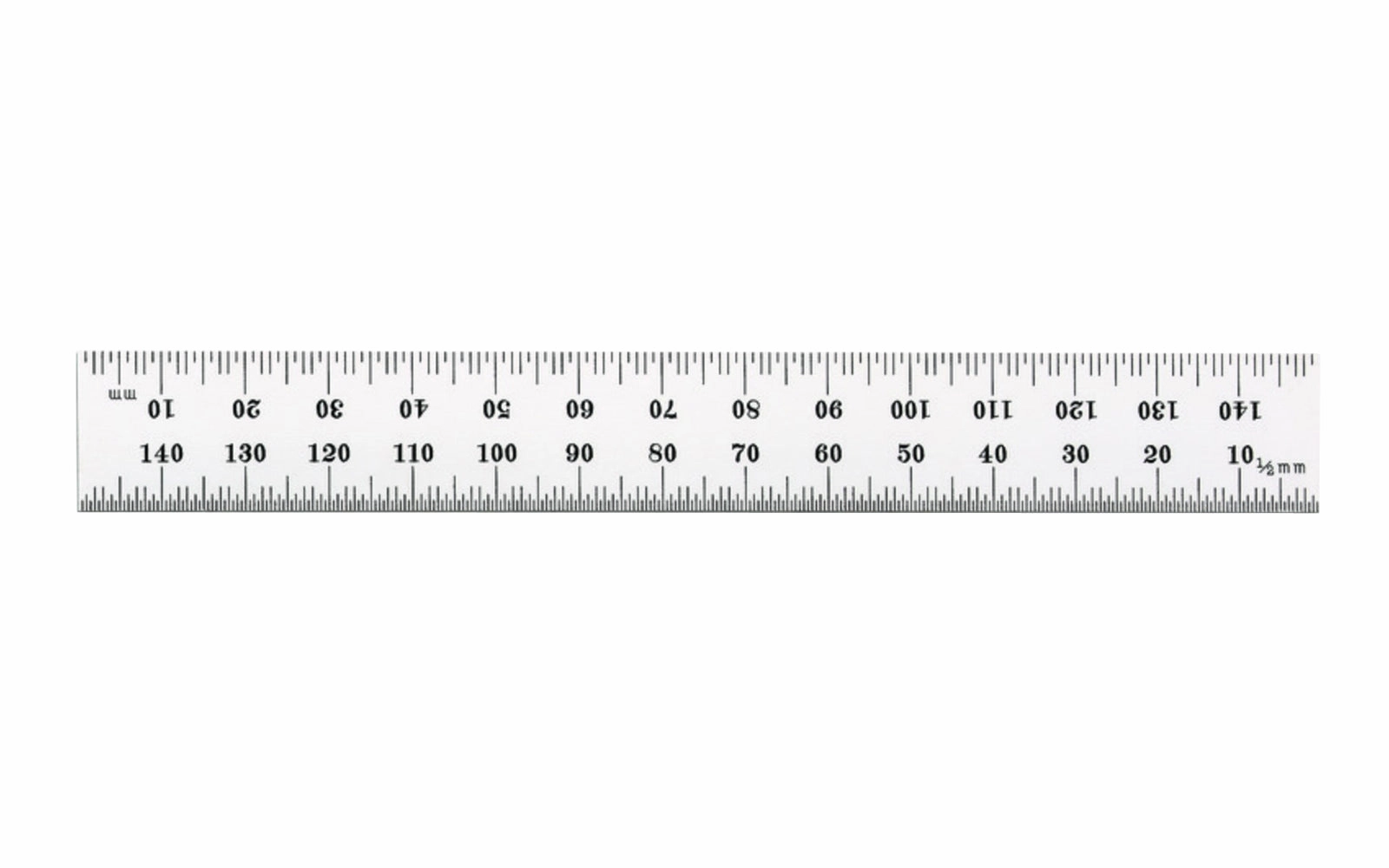 Starrett 6" Metric Rule - 1.0 mm, 0.5 mm Grads