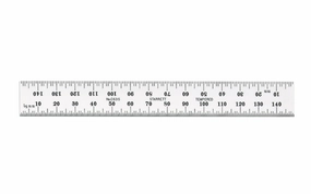 Starrett 6" Metric Rule - 1.0 mm, 0.5 mm Grads