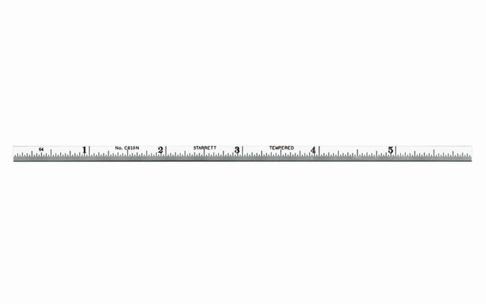 Starrett 6" Narrow Flexible Rule - 1/32", 1/64" Grads
