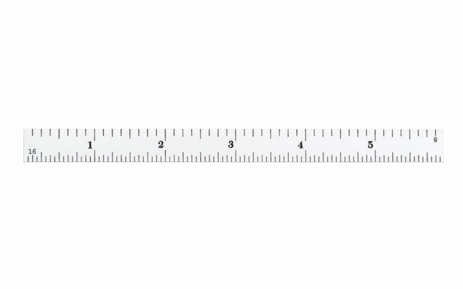 Starrett 6" Narrow Flexible Rule - 1/8", 1/16", 1/32", 1/64" Grads
