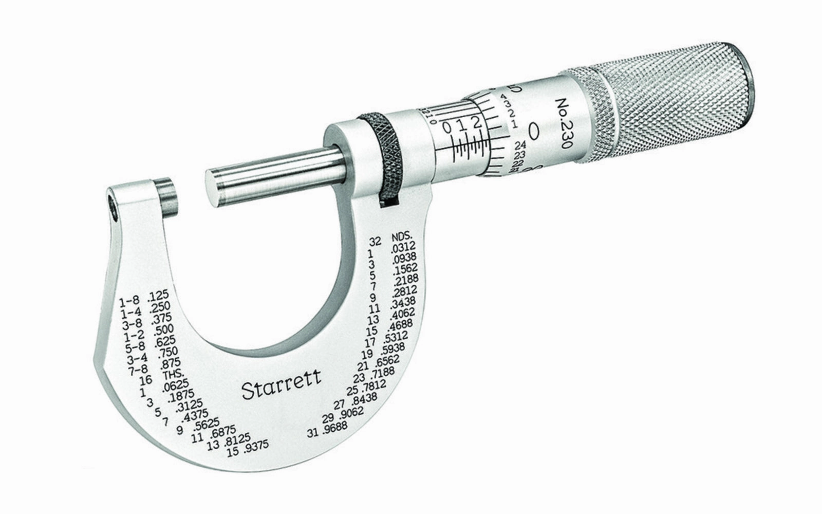 Starrett T230XFL Outside Micrometer