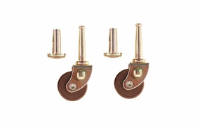 Steel Grip-Neck Caster With Hardwood Wheel ~ 1-1/4" Wheel
