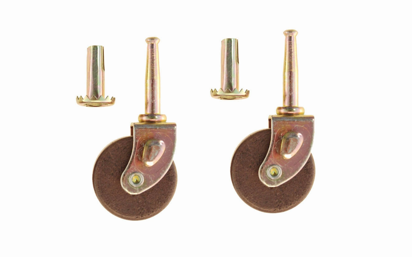Steel Grip-Neck Caster With Hardwood Wheel ~ 1-5/8" Wheel