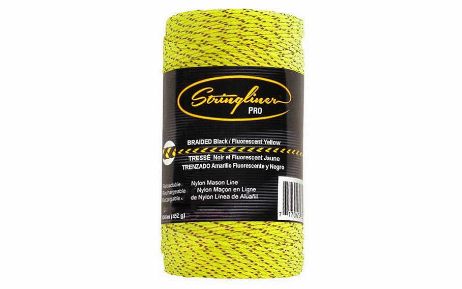 Stringliner #27 Braided Bonded Mason Line - Fluorescent Yellow / Black