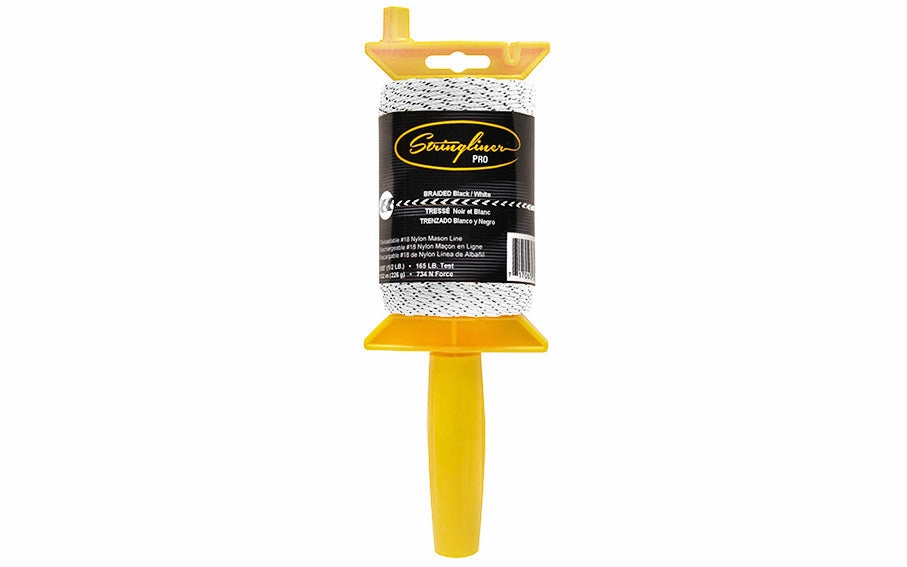 Stringliner Braided Bonded Mason Line Reel - Black / White