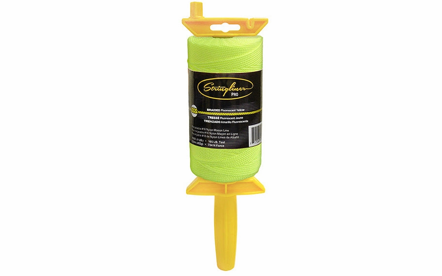 Stringliner Braided Mason Line Reel - Fluorescent Yellow