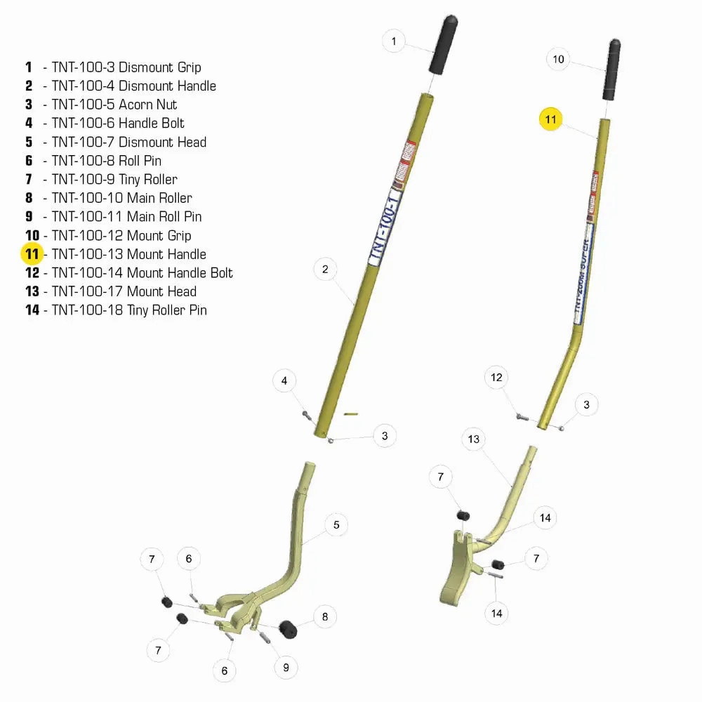 TNT 100M Super Mount Tool Replacement Handle