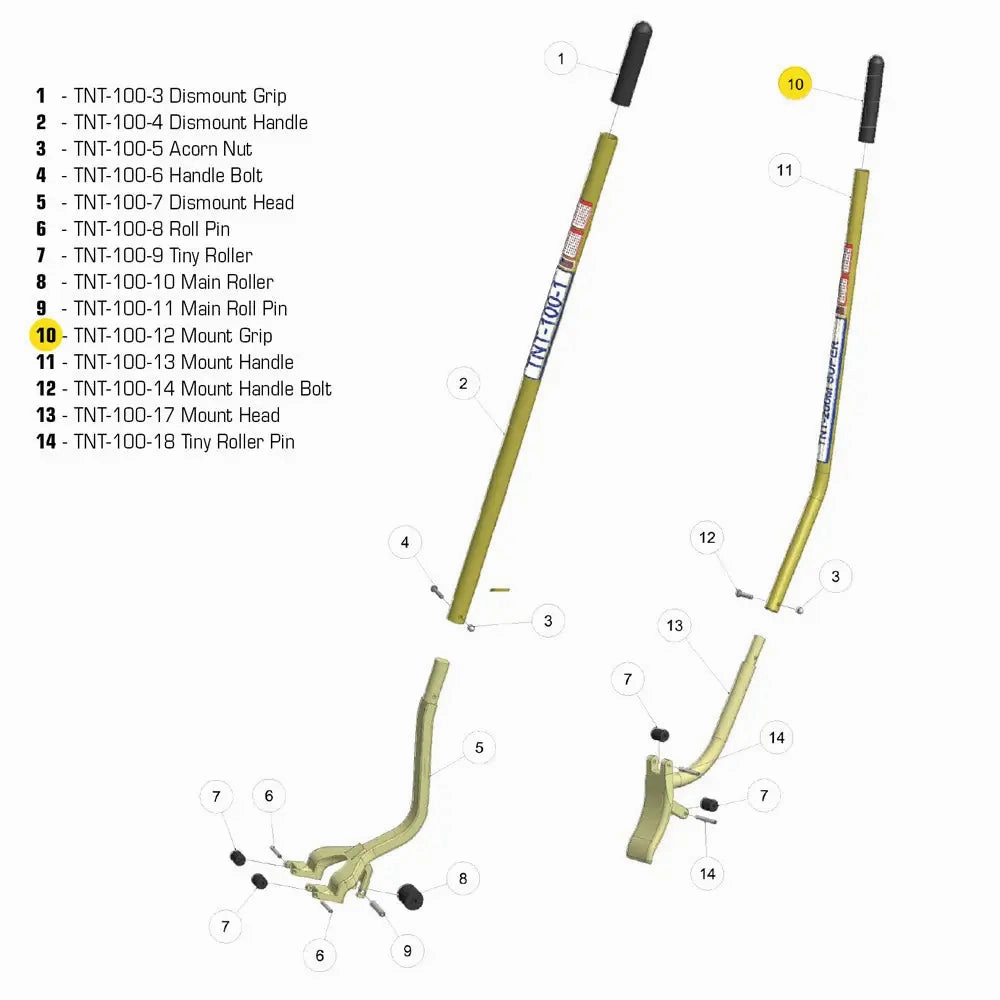 TNT Handle Cover for TNT-200M Mount Tool, TNT-100-12