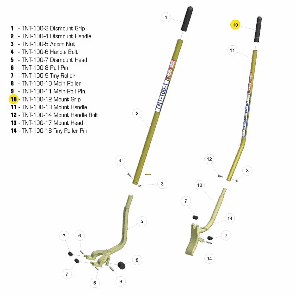 TNT Handle Cover for TNT-200M Mount Tool, TNT-100-12