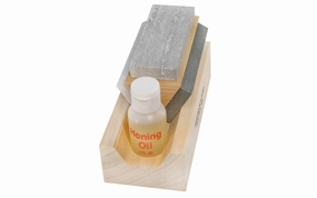Tri-Hone Sharpening Kit Silicon Carbide & Soft/Hard Arkansas Stones ~ 4" x 1-5/8"