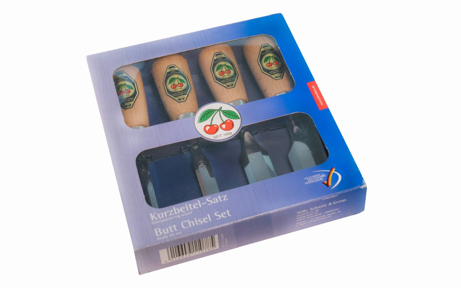 Two Cherries 4-Piece Butt Chisel Set - 6, 12, 20, 26 mm